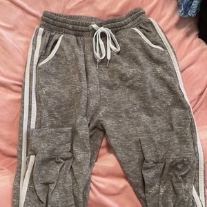 Gray sweatpants